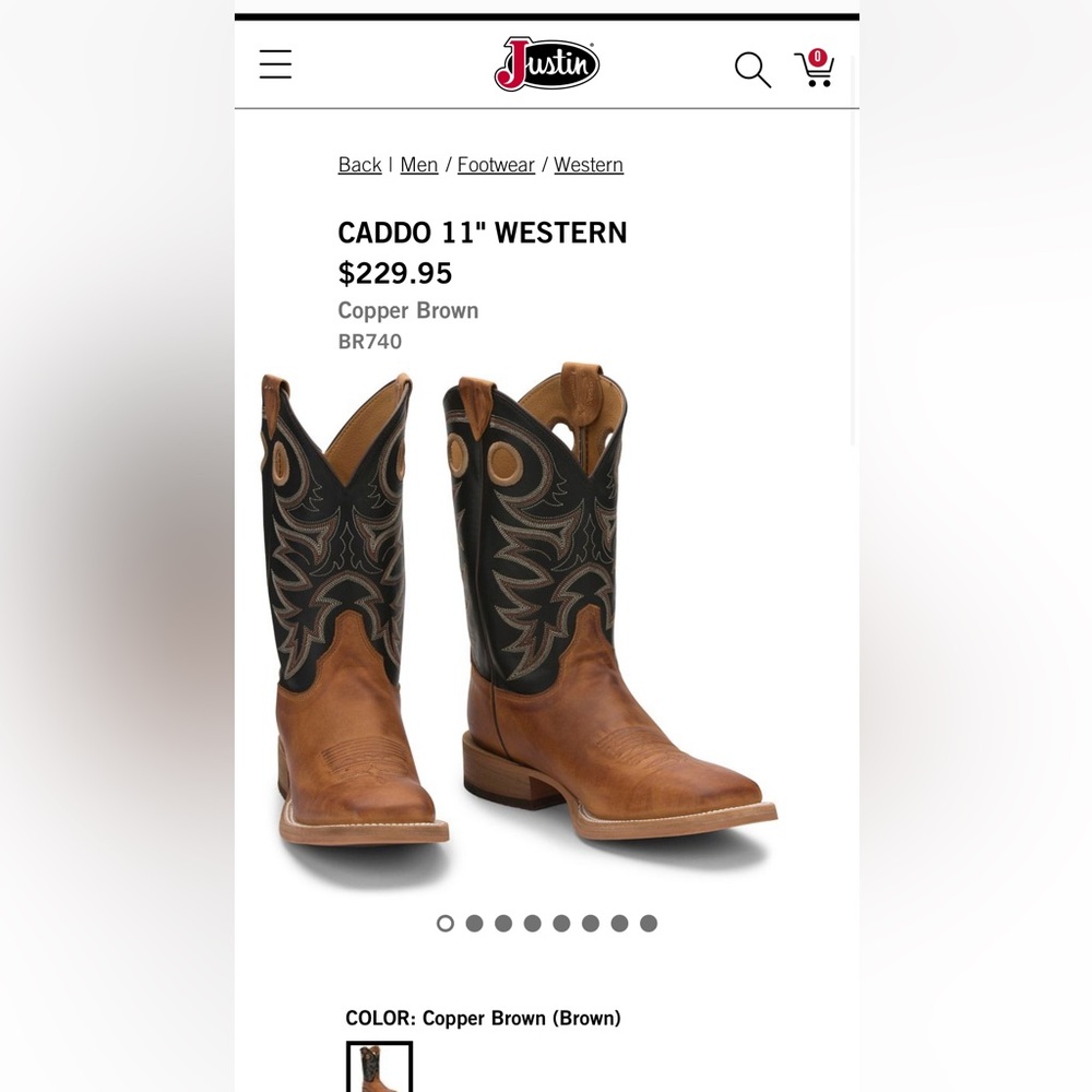 Justin Caddo 11” Western Boots